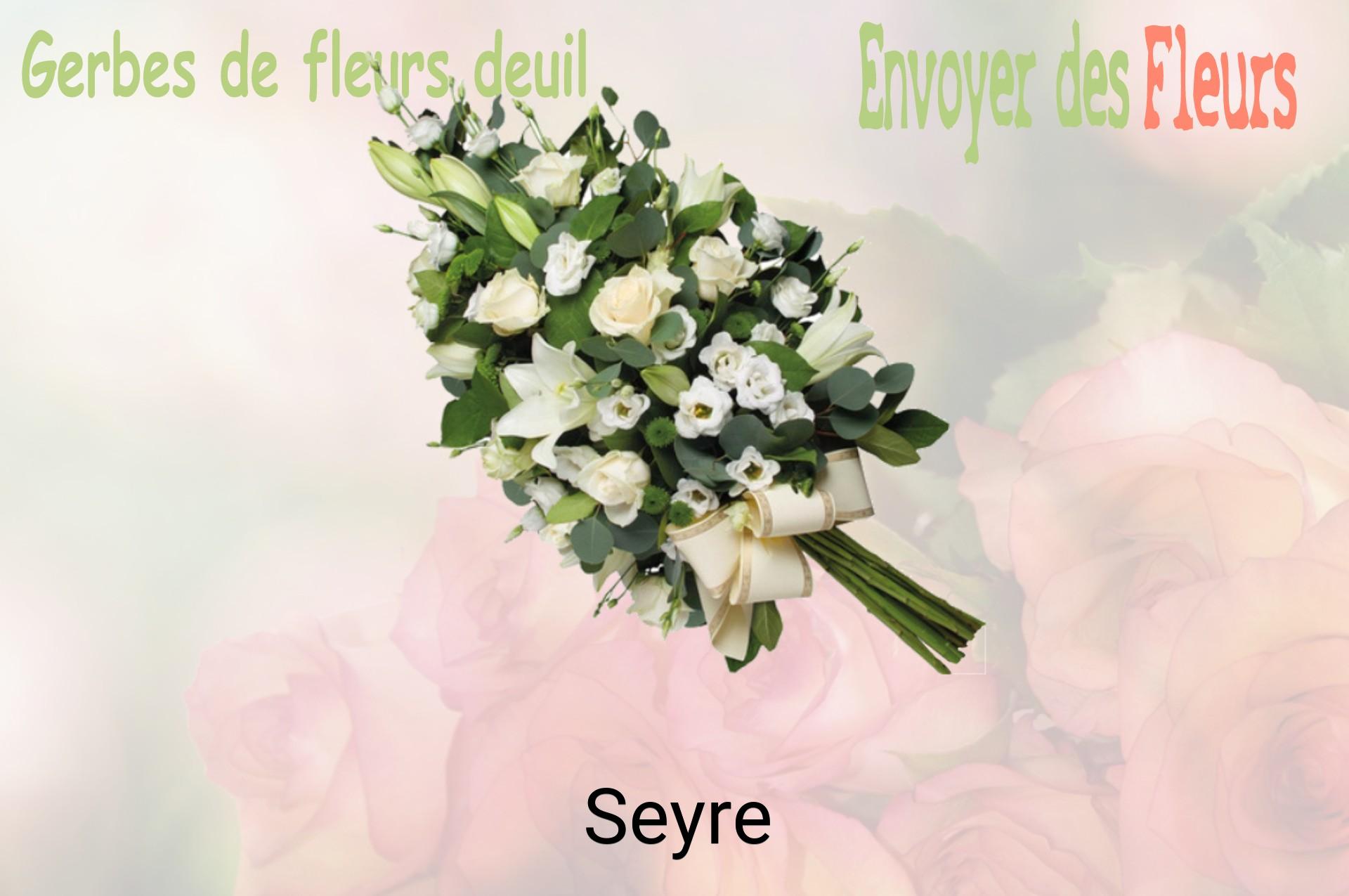 Gerbe de fleurs de deuil livrée à Seyre